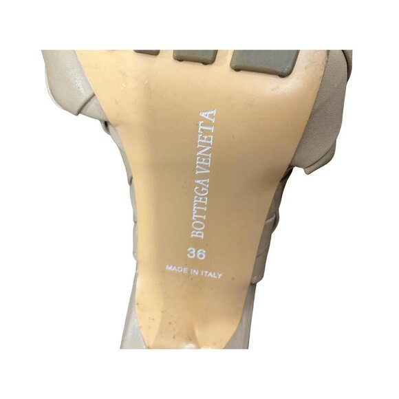 BOTTEGA VENETA The Lido Sandals in Cane Sugar 36 Womens Leather High Heels - Picture 10 of 16